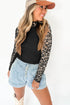 Floral Lace Patchwork Long Sleeve High Neck Slim Top